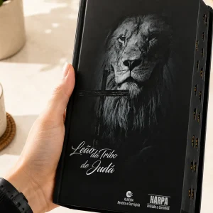 Biblia Masculina Letra Gigante Com Harpa Indice Lateral Capa Dura