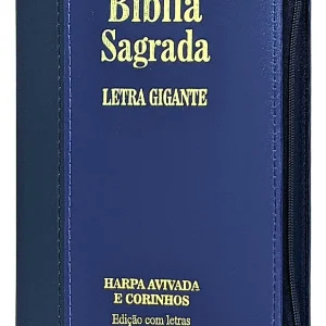 D Nq Np 2X 866775 Mlb104883020022 012026 F Biblia Sagrada Letra Gigante Ziper Preta E Azul Com Harpa Indice