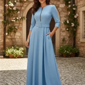D Nq Np 616420 Mlb105909224528 022026 O Vestido Moda Evangelica Ziper Longo