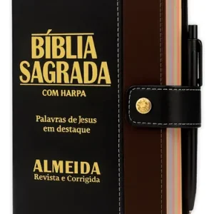 D Nq Np 625918 Mlb111897767779 052026 O Biblia Sagrada Botao Preta Com Marrom Arc Capa Flexivel