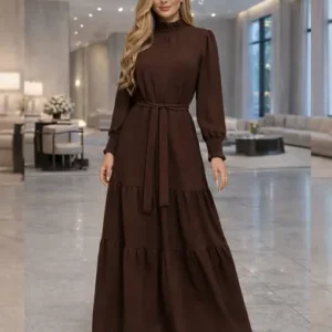 D Nq Np 639822 Mlb108556336218 032026 O Vestido Longo Feminino Manga Longa Gola Alta Evangelico Luxo