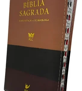 D Nq Np 654318 Mlb101354761215 122025 O Biblia Sagrada Slim Almeida Edicao Contemporanea Palavras De Jesus Em Vermelho Tricolor Marrom Preta E Caramelo Luxo Com Indice