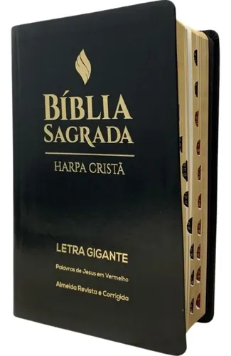 D Nq Np 678905 Mlb51146222149 082022 O Biblia Sagrada Almeida Revista E Corrigida Com Harpa Crista Letras Gigantes E Palavras De Jesus Em Vermelho Capa De Luxo