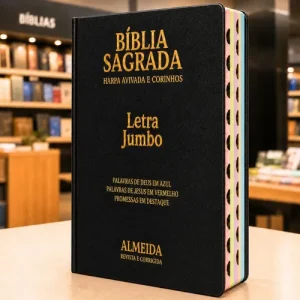 D Nq Np 690144 Mlb113700065472 072026 O Biblia Letra Jumbo Gigante Harpa Corinhos Rc Luxo Preta
