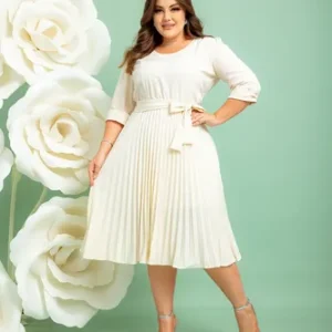 D Nq Np 749383 Mlb110695419404 052026 O Vestido Elegante Rodado Saia Plissada Moda Evangelica