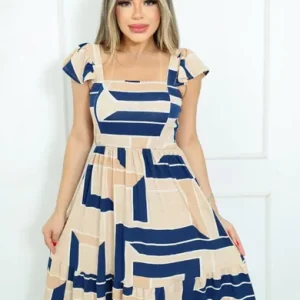 D Nq Np 751337 Mlb95045103194 102025 O Vestido Feminino Midi Decote Quadrado Moda Evangelica