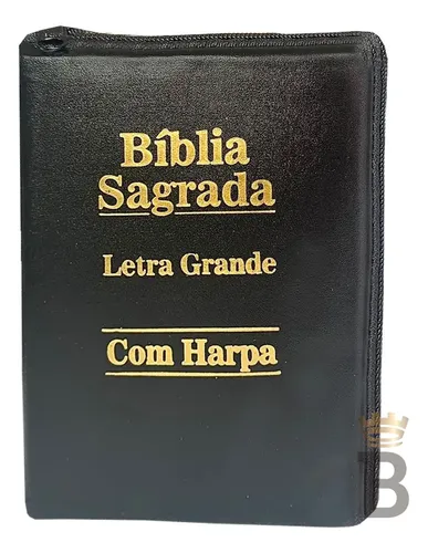 melhor bíblia letra grande com harpa capa dura