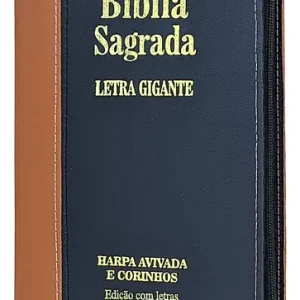 D Nq Np 851848 Mlb112460279128 062026 O Biblia Sagrada Letra Gigante Com Harpa Masculina Feminina Capa Marrom Luxo