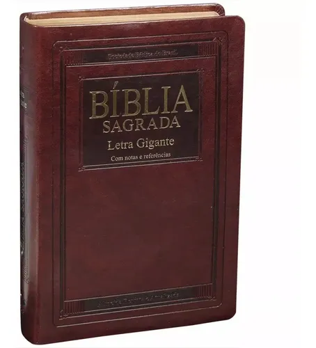D Nq Np 855051 Mlb31359009105 072019 O Biblia Sagrada Almeida Atualizada Letra Gigante Indice Luxo Marrom