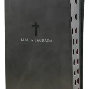 D Nq Np 858567 Mlb52592678668 112022 O Biblia Sagrada Almeida Corrigida Fiel Capa Luxo Couro Soft Cinza Letra Grande Com Indice Lateral