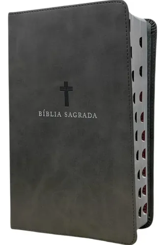 D Nq Np 858567 Mlb52592678668 112022 O Biblia Sagrada Almeida Corrigida Fiel Capa Luxo Couro Soft Cinza Letra Grande Com Indice Lateral