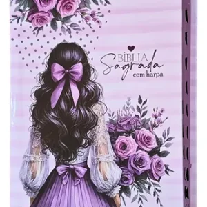 D Nq Np 862036 Mlb108858118947 032026 O Biblia Feminina Capa Dura Letra Gigante Com Harpa Jovem Indice Rosa Deus Cuida De Mim