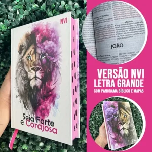D Nq Np 878980 Mlb91494396155 092025 O Biblia Sagrada Forte E Corajosa Versao Nvi Letras Grandes