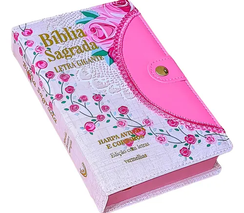 D Nq Np 879228 Mlb79296986248 092024 O Biblia Sagrada Com Harpa Letra Gigante Com Harpa Feminina