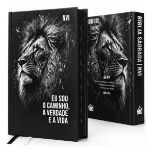 D Nq Np 886360 Mlb110856708483 042026 O Biblia Sagrada Evangelica Nvi Leao Olho Azul Capa Dura E Indice Letra Media Fe Palavras De Jesus Em Destaque