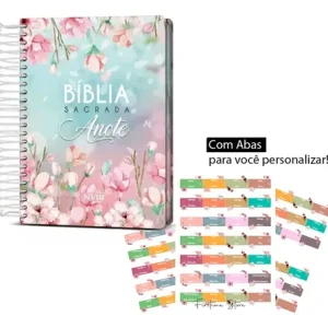 D Nq Np 892235 Mlb80672718196 112024 O Biblia Sagrada Anote Espiral Feminina Magnolia Com Espaco Para Anotacao Abas Adesivas