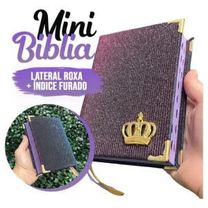 D Nq Np 903599 Mlb81216012978 122024 O Mini Biblia Sagrada Glitter Roxa Feminina Infantil De Bolsa Com Indice Letra Pequena Arc Jovem Fe Evangelica