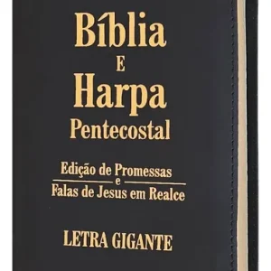 D Nq Np 904980 Mlb114289810251 072026 O Biblia Sagrada Letra Grande Com Harpa Luxo Preta Capa Dura