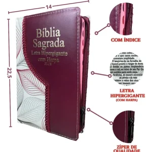 D Nq Np 935872 Mlb113768820261 062026 O Biblia Hiper Gigante Plus Com Harpa Ziper Indice Almeida Corrigida Arc Palavras De Jesus Em Destaque E Edico Promessas Jfa Joo Ferreira