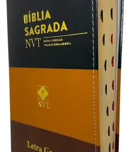 D Nq Np 937964 Mlb94372247713 102025 O Biblia Sagrada Nvt Nova Versao Transformadora Letra Grande Caramelo Marrom E Preta Luxo Com Indice