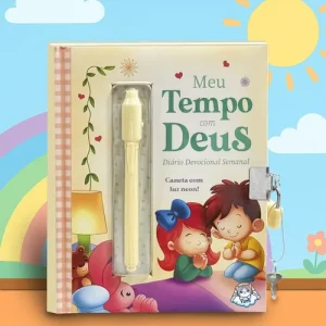 D Nq Np 947350 Mlb109416684254 042026 O Livro Meu Tempo Com Deus Diario Devocional Semanal Com Cadeado E Caneta Luz Neon Biblia Da Menina Secreta Crista