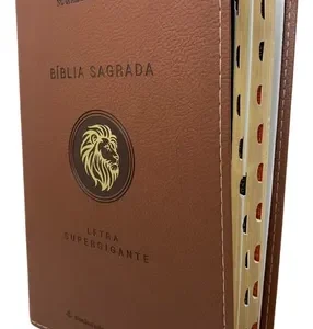 D Nq Np 968183 Mlb85492063695 052025 O Biblia Sagrada Supergigante Naa Nova Almeida Atualizada Capa Luxo Marrom Com Indice Sbb
