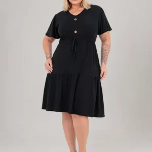 D Nq Np 975904 Mlb112813305347 062026 O Vestido Plus Size Feminino Midi Viscolycra Botoes Soltinho