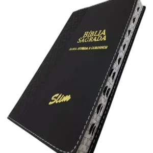 D Nq Np 978956 Mlb81767344326 012025 O Biblia Sagrada Slim Ultrafina Charpa E Indice Preta