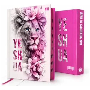 D Nq Np 996288 Mlb109953199194 042026 O Biblia Sagrada Nvi Feminina Leao Yeshua Rosa E Branca Evangelica Capa Dura Indice Letra Media Palavras De Jesus Em Destaque